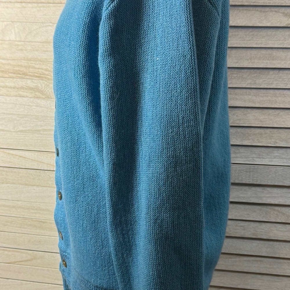 Brent Vintage Blue Mohair Cardigan Sweater Men’s XL Soft Grunge Grandpa Core - Picture 10 of 14